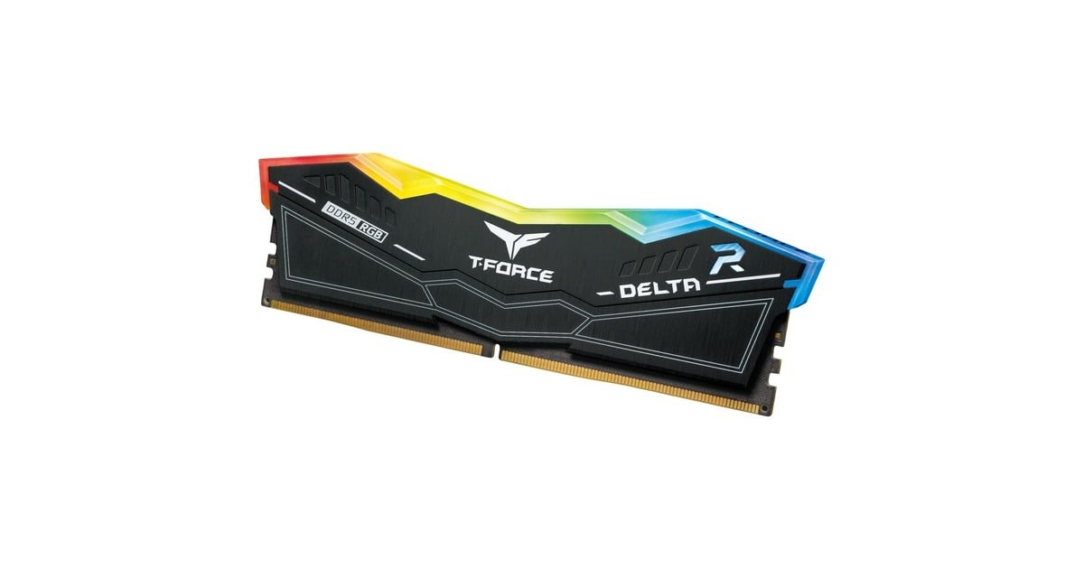 Team Group32 GB DDR5-6000 Kit werkgeheugen  (Zwart, FF3D532G6000HC30DC01, Delta RGB, XMP 3.0)