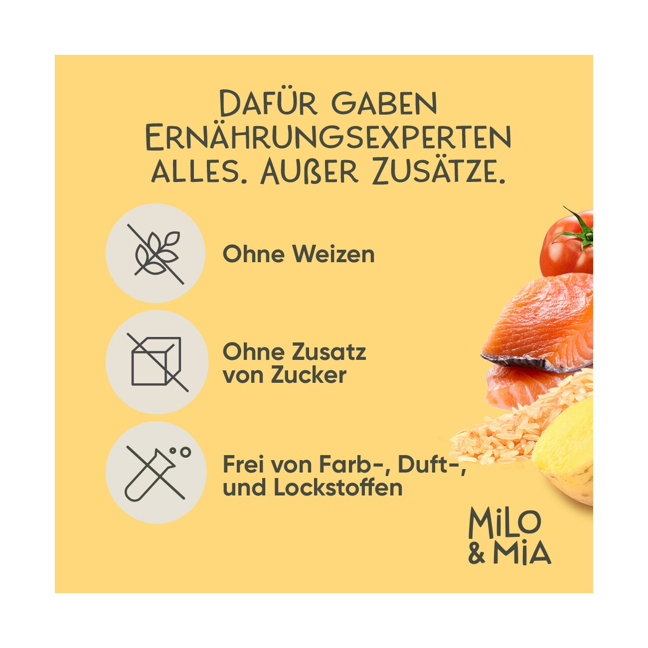 Milo & Mia Geflügel, Reis & Gemüse 6x400 g