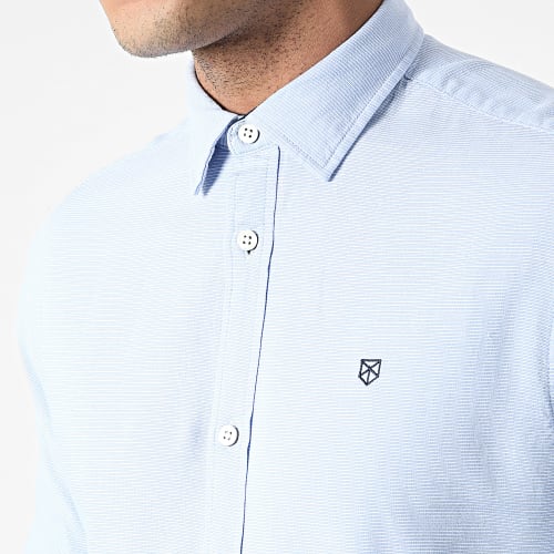 Chemise A Manches Longues Blabordeaux Bleu Clair