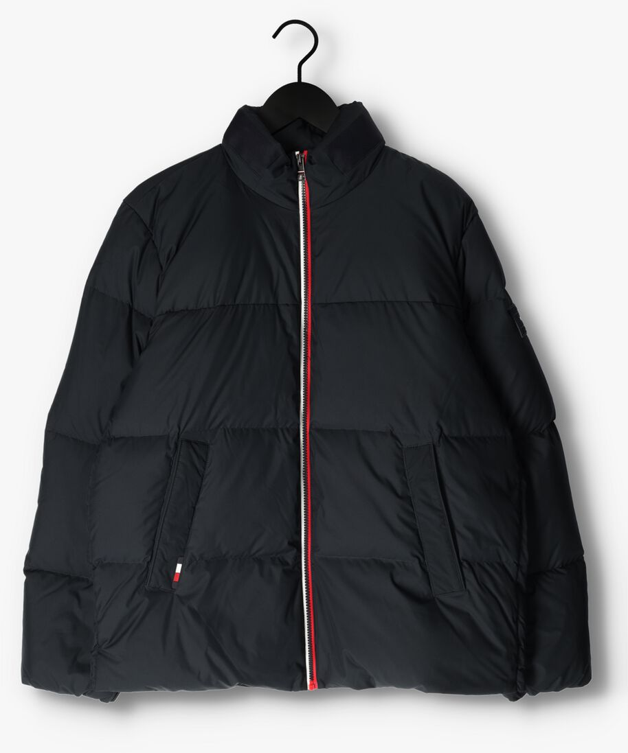 TOMMY HILFIGER donkerblauwe tommy hilfiger gewatteerde jas hilfiger down stand collar jkt