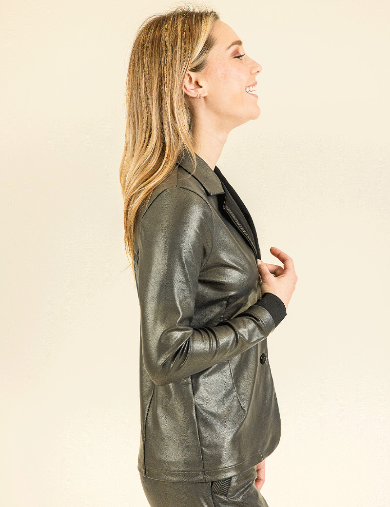 HBT BASICS INSOLITES | SHIRLEY PRINT VESTE FEMME GOLD SPRAY