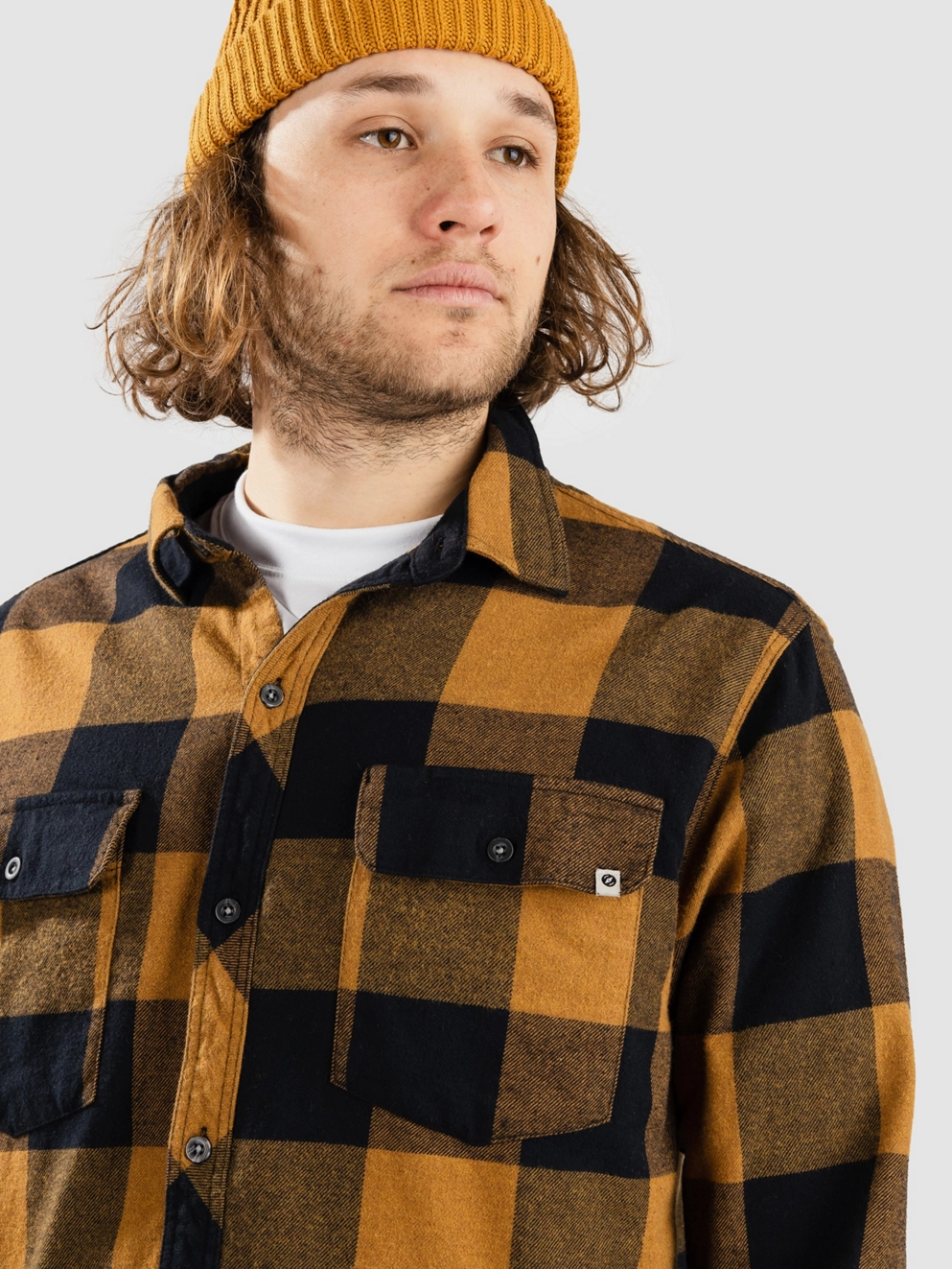 Dravus Travis Flannel Shirt light/pastel brown