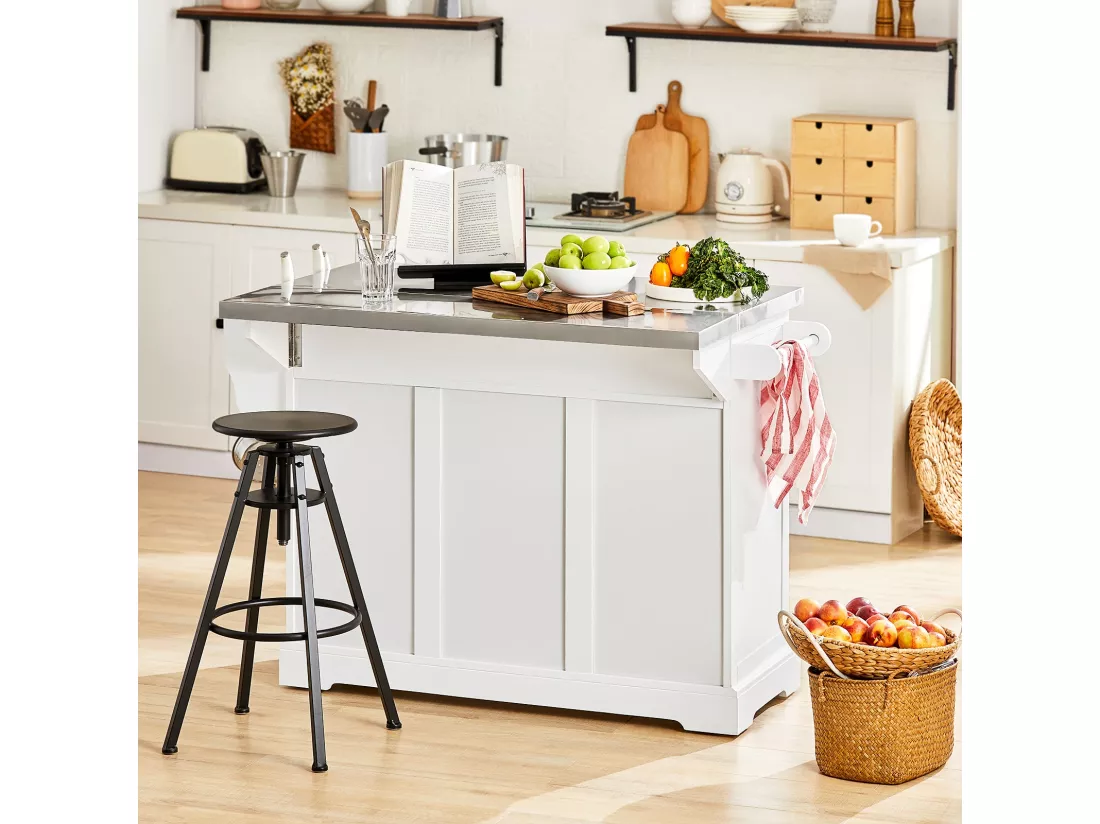 Desserte Sur Roulettes - Plans De Travail Rabattables En Acier Inox, Fkw41-st