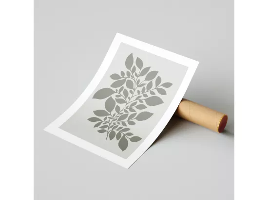 Affiche papier imprimé feuilles sans cadre