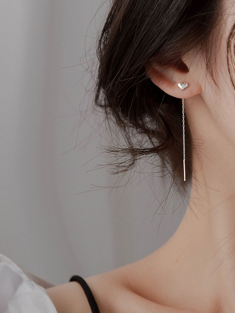 Gaya - 925 Sterling Zilveren Hartvormige Oorbel