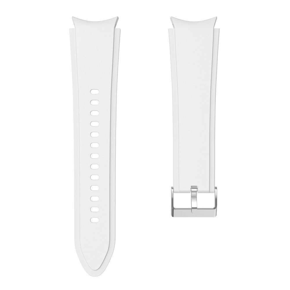 Samsung Galaxy Watch 4 (44mm) Ersatz Sport Silikon Armband Soft Touch (Gelenkumfang: 180 - 230mm) - Weiss