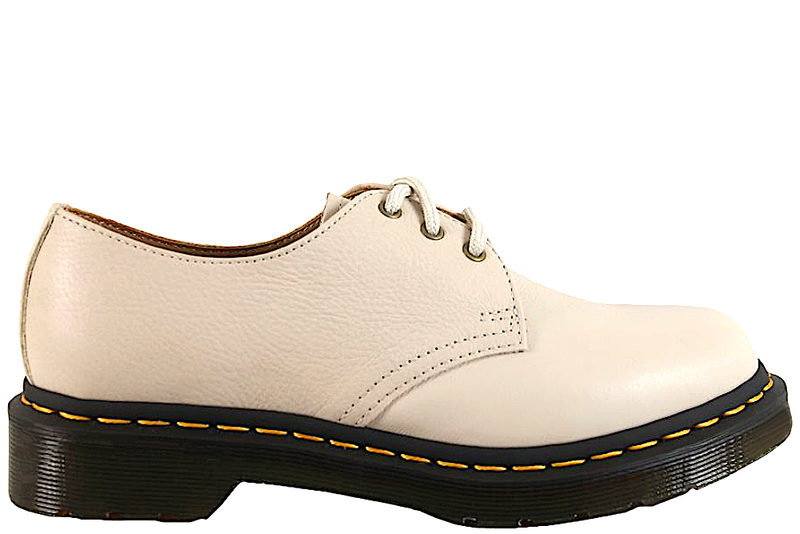 DR. MARTENS 1461 SNØRESKO I BEIGE GLAT SKIND