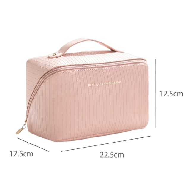 Rummelig toilet-/sminketaske Beige