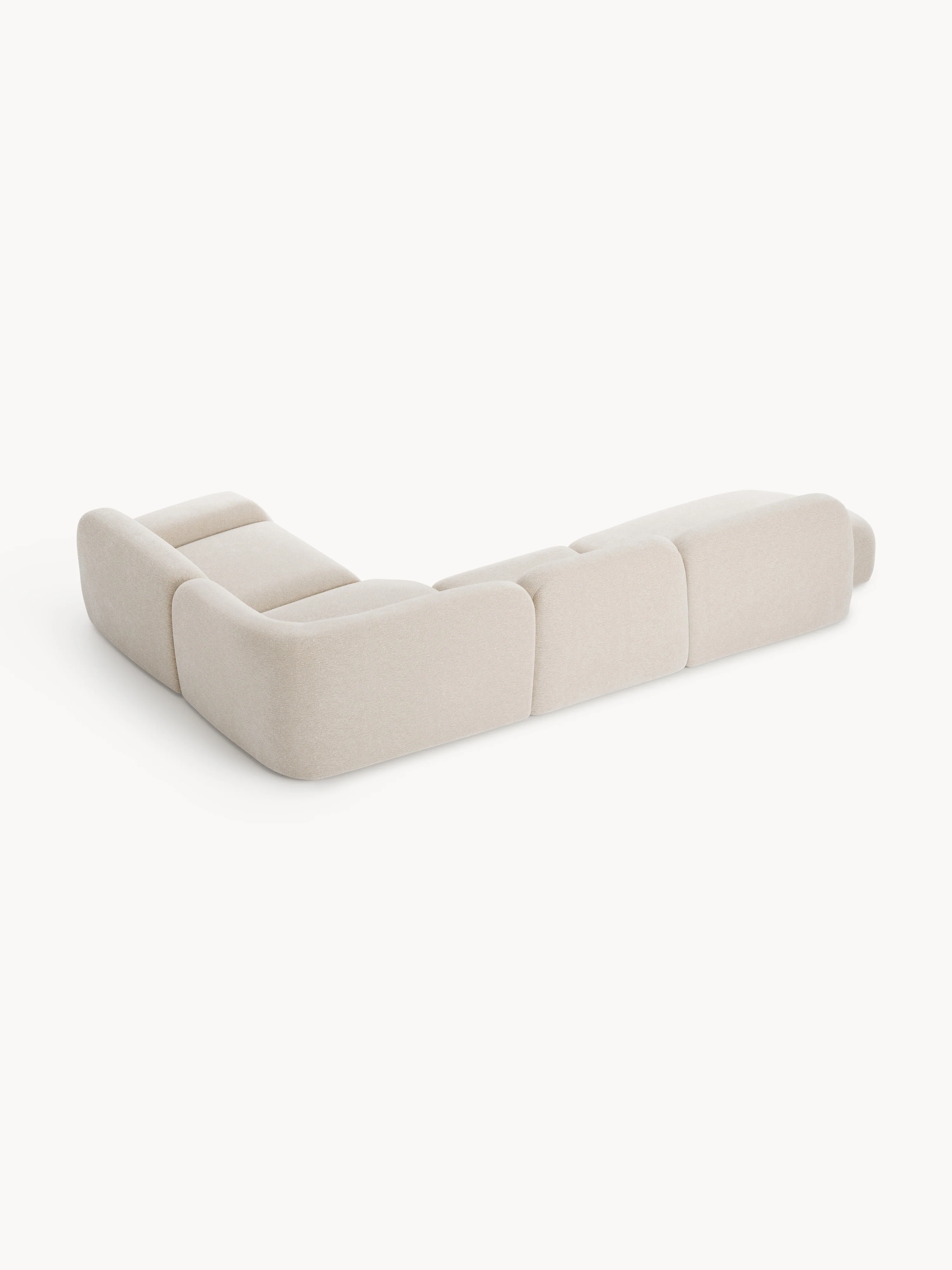 XL modulaire hoekbank Wolke met chaise longue