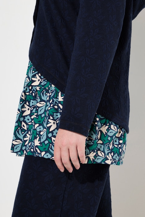 Sweatjacke, Blätter, Kapuze, Langarm, Biobaumwolle