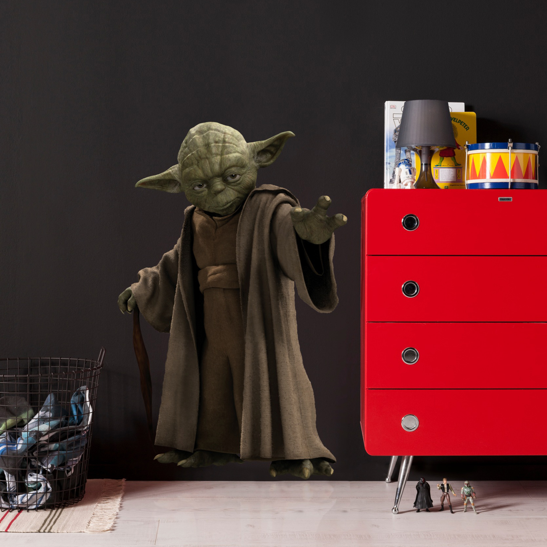 Wandtattoo STAR WARS YODA - grün-braun - 100x70 cm