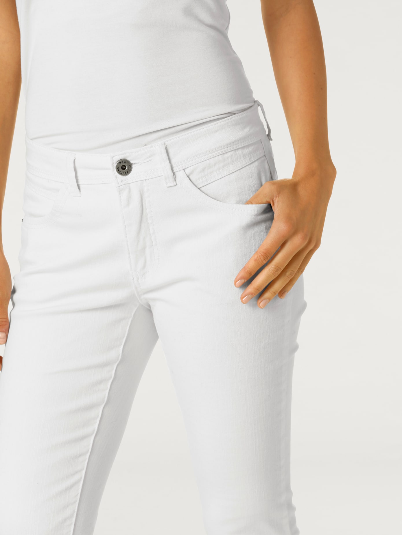 Pantalon effet ventre plat coupe skinny