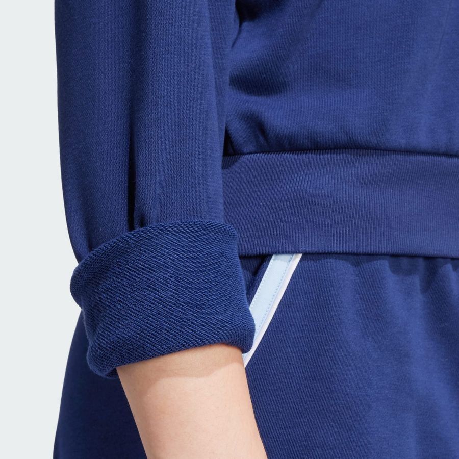 Adidas Veste de survêtement courte molleton à quart de zip Essentials Color Pop