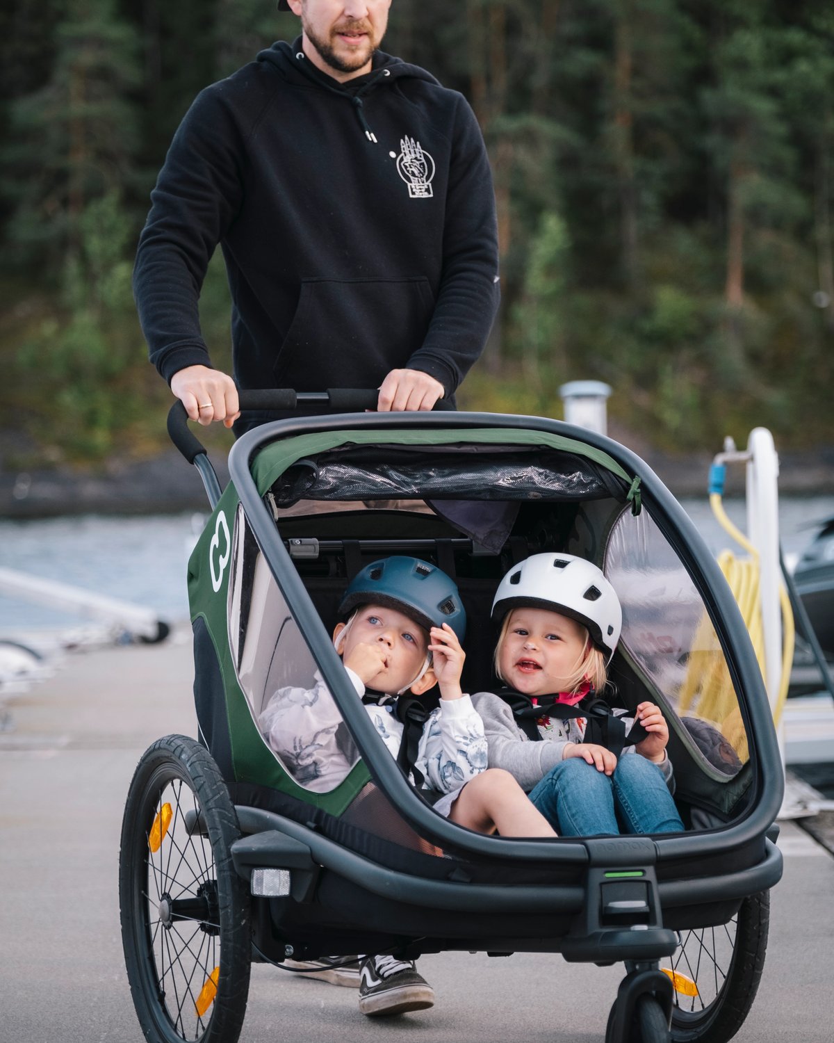 Hamax Outback Sykkelvogn & Barnevogn, 2-Seter | Double Bicycle Trailer