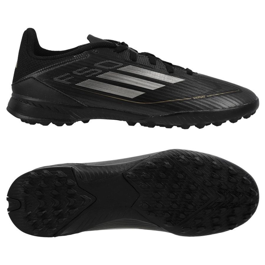 adidas F50 League TF Dark Spark - Noir/Argenté/Doré Enfant