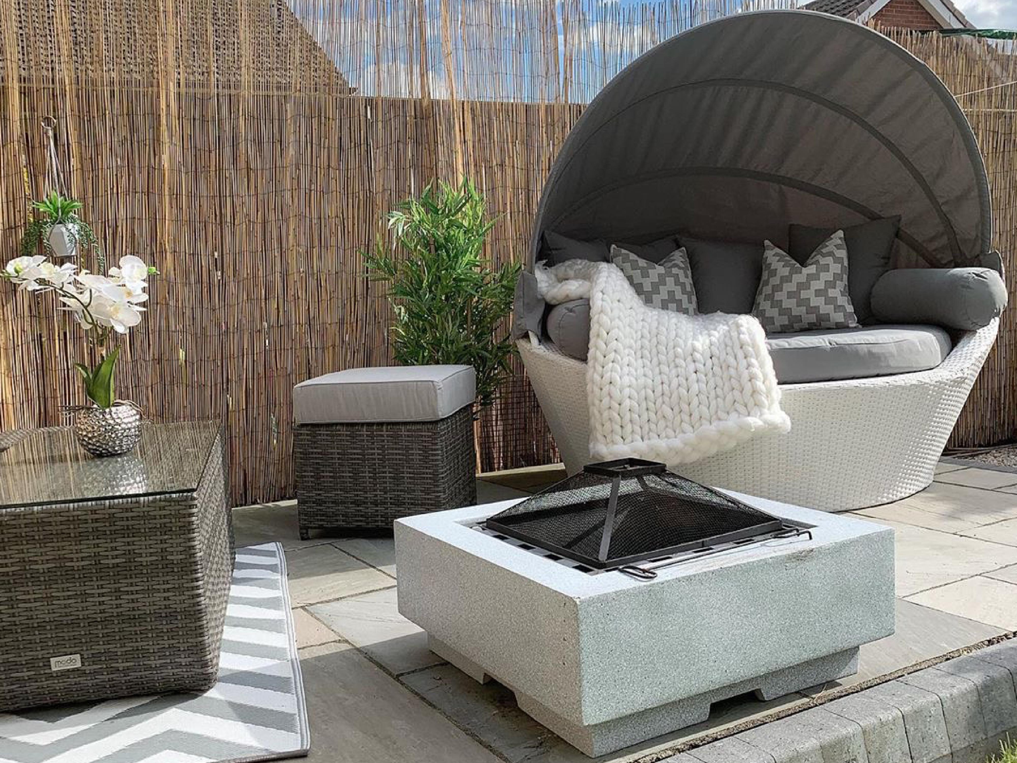 Zonne-eiland SYLT PE rotan Wit