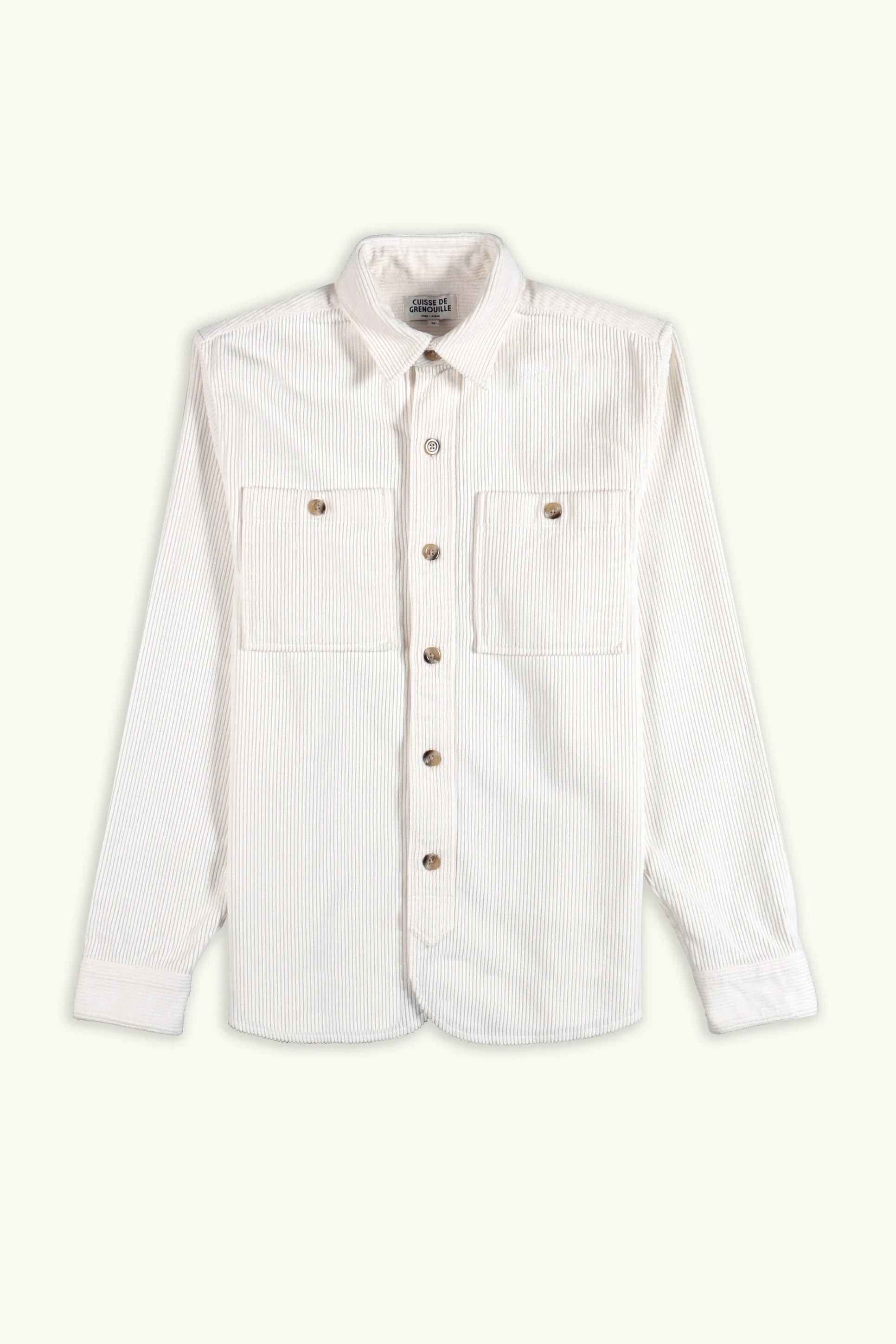 Surchemise velours | Blanc