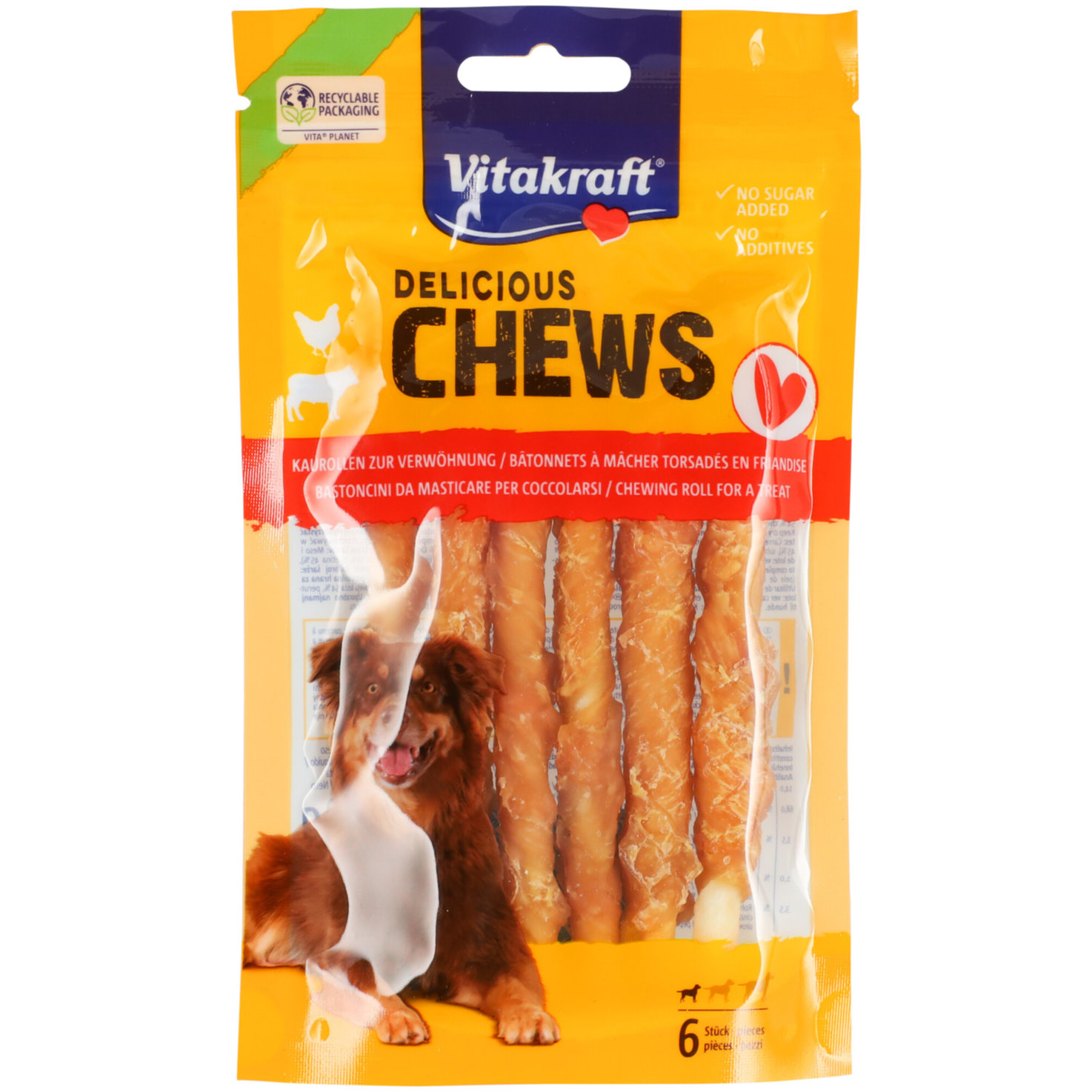 Vitakraft Hunde Kaurollen Huhn S 6 Stück