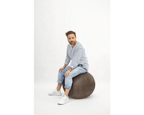 Opblaasbare oefenbal, Frankie bruin, Ø 65 cm