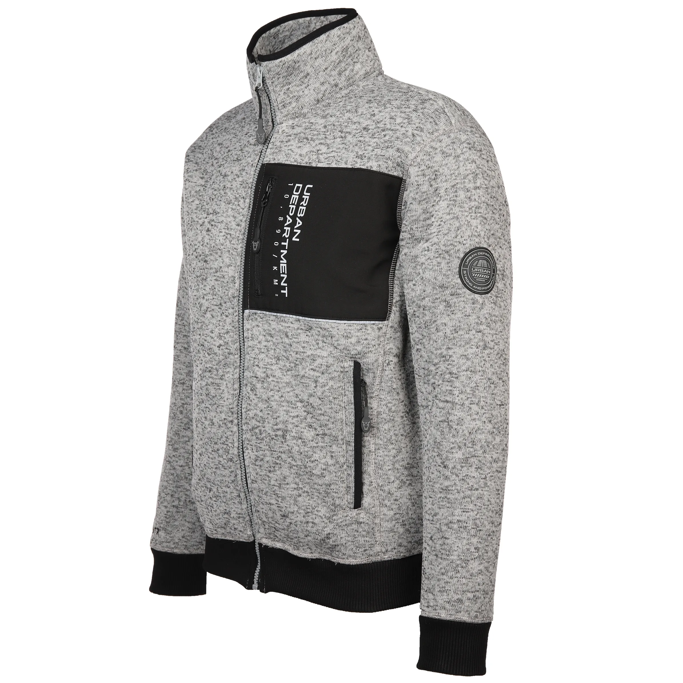 Herren Strickfleece Arbeitsjacke