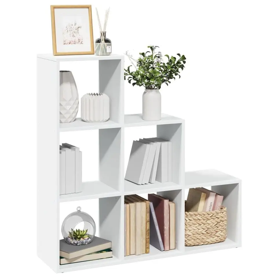 vidaXL - Boekenkast met 10 open vakken voor woonkamers - Wit - 99x29x99 cm