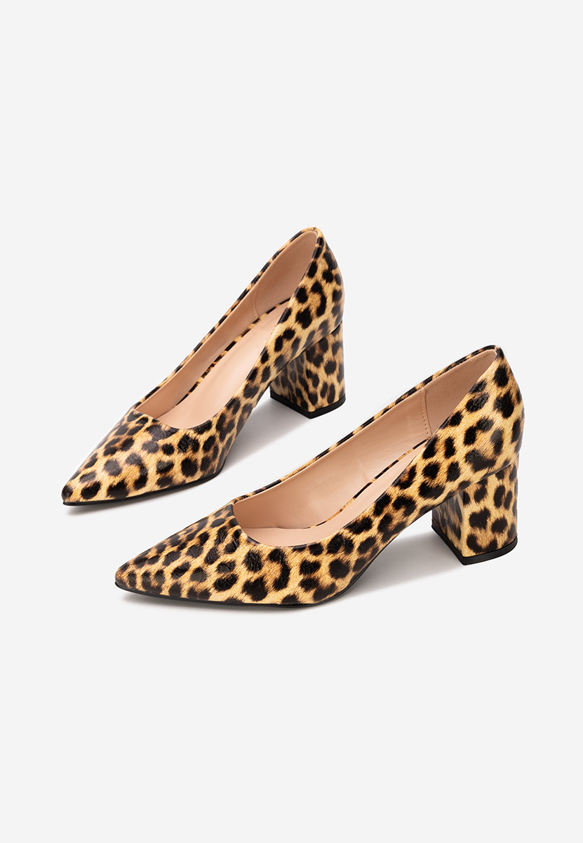 Chaussures à talon épais leopard Brivara