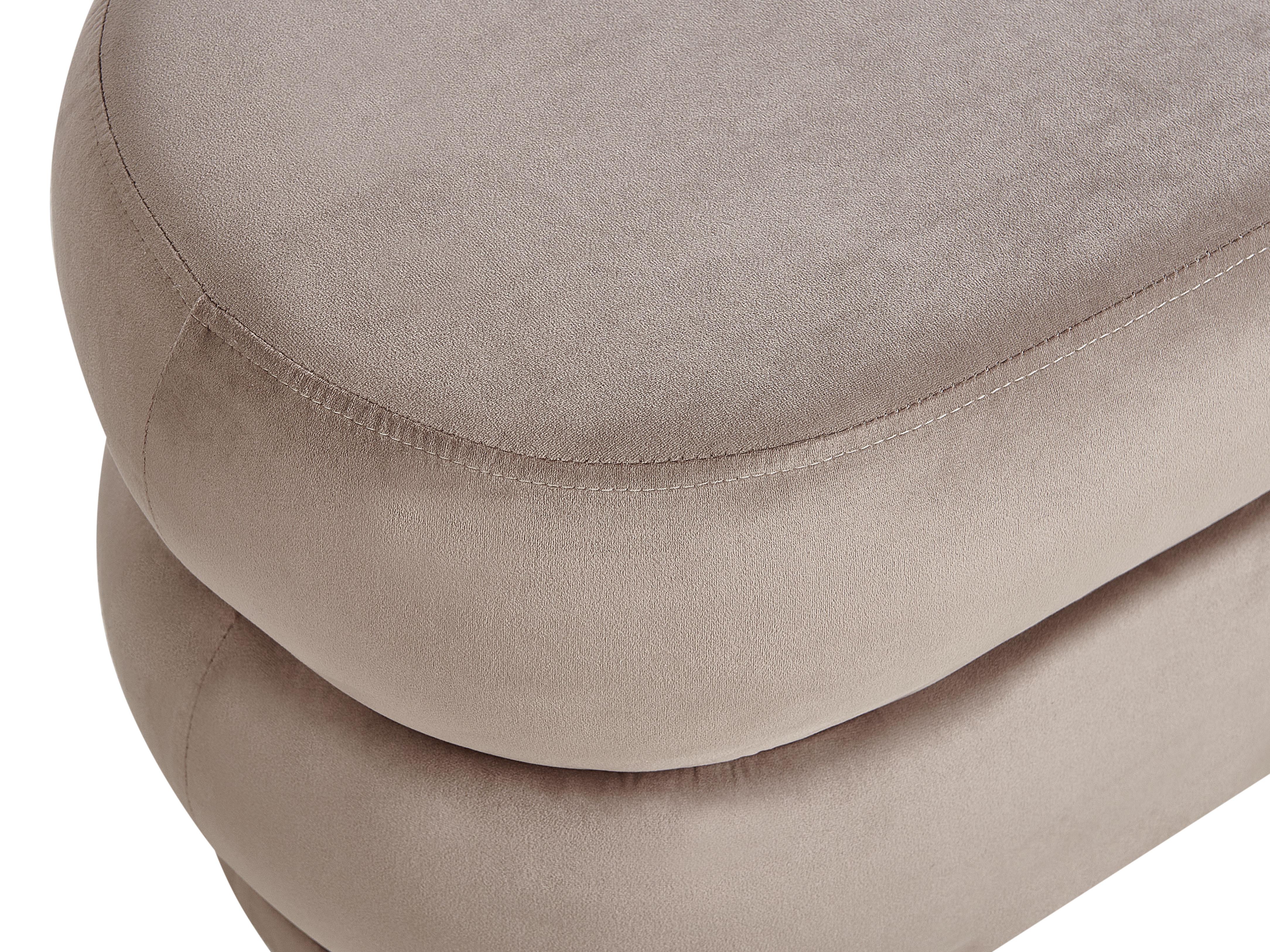 Bankje ELLENDALE Fluweel Taupe