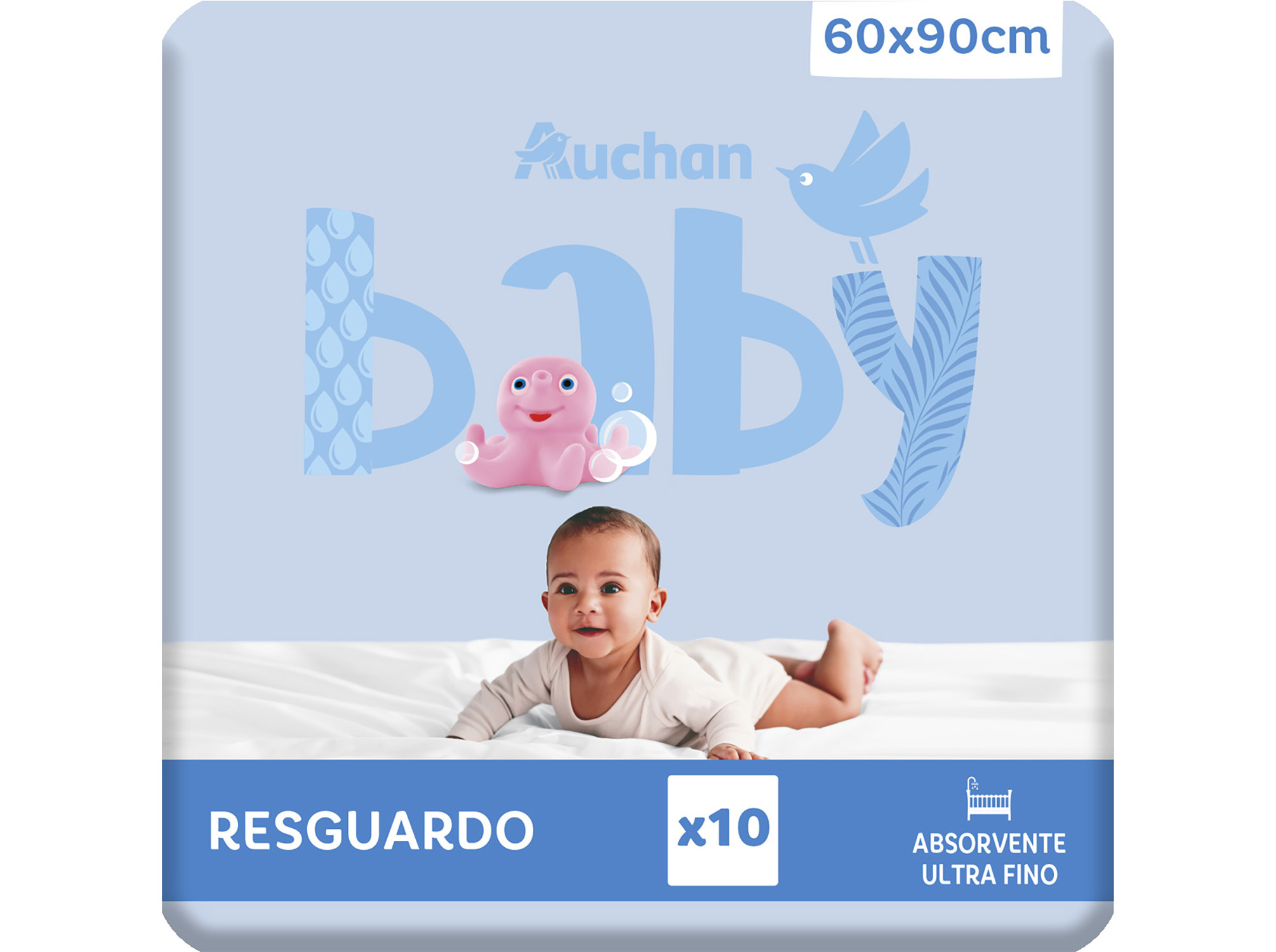 RESGUARDOS AUCHAN BABY PARA BERÇO 60X90CM 10UN