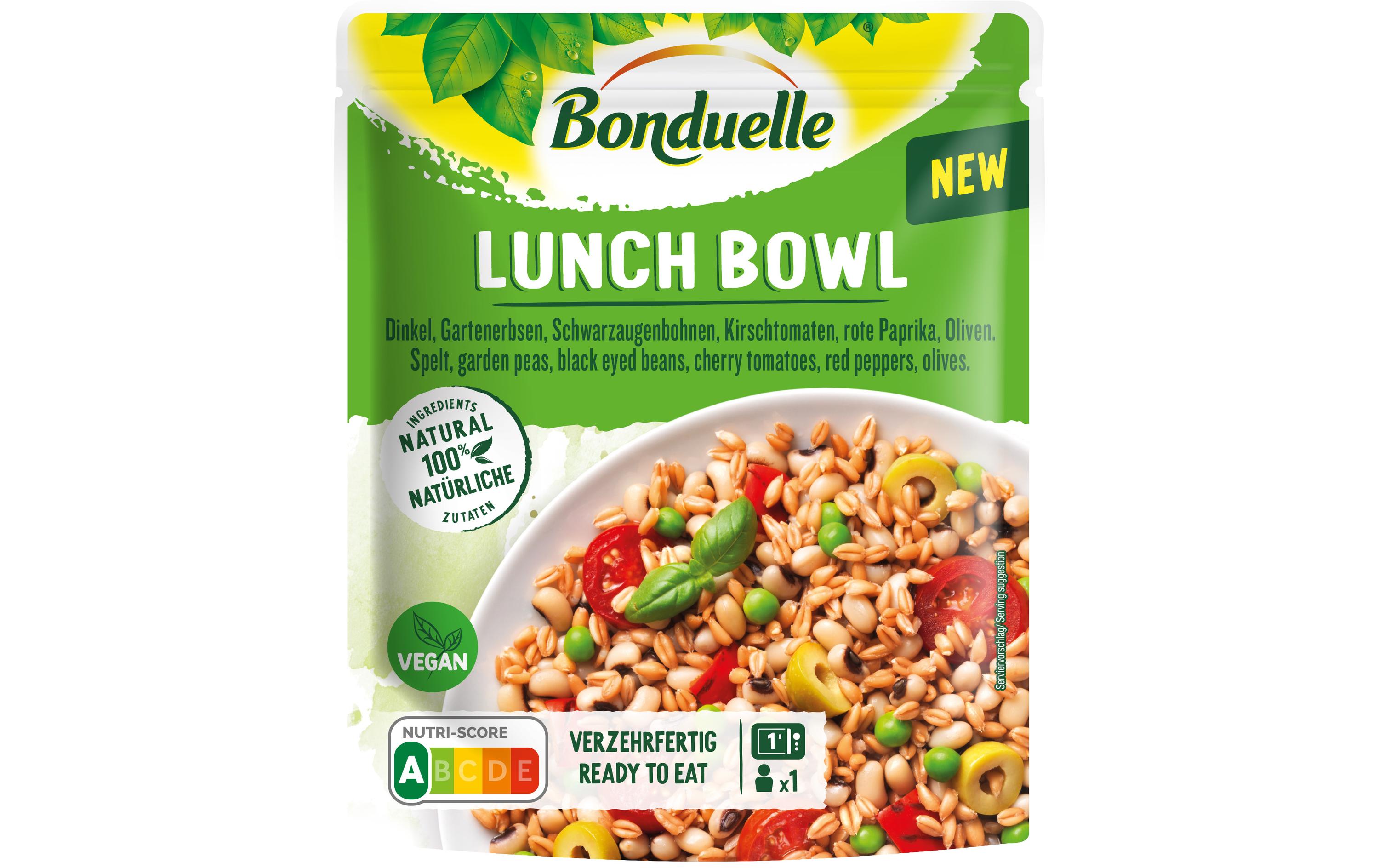 Fertiggericht Lunch Bowl Dinkel 250 gVerzehrfertige Mahlzeit aus Hülsenfrüchten, Getreide und Gemüse