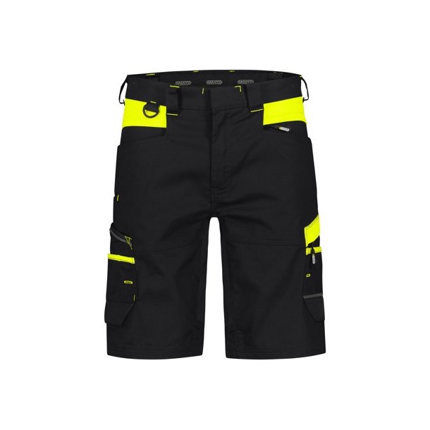 250108 Dassy Manilla arbejdsshorts sort - flour gul