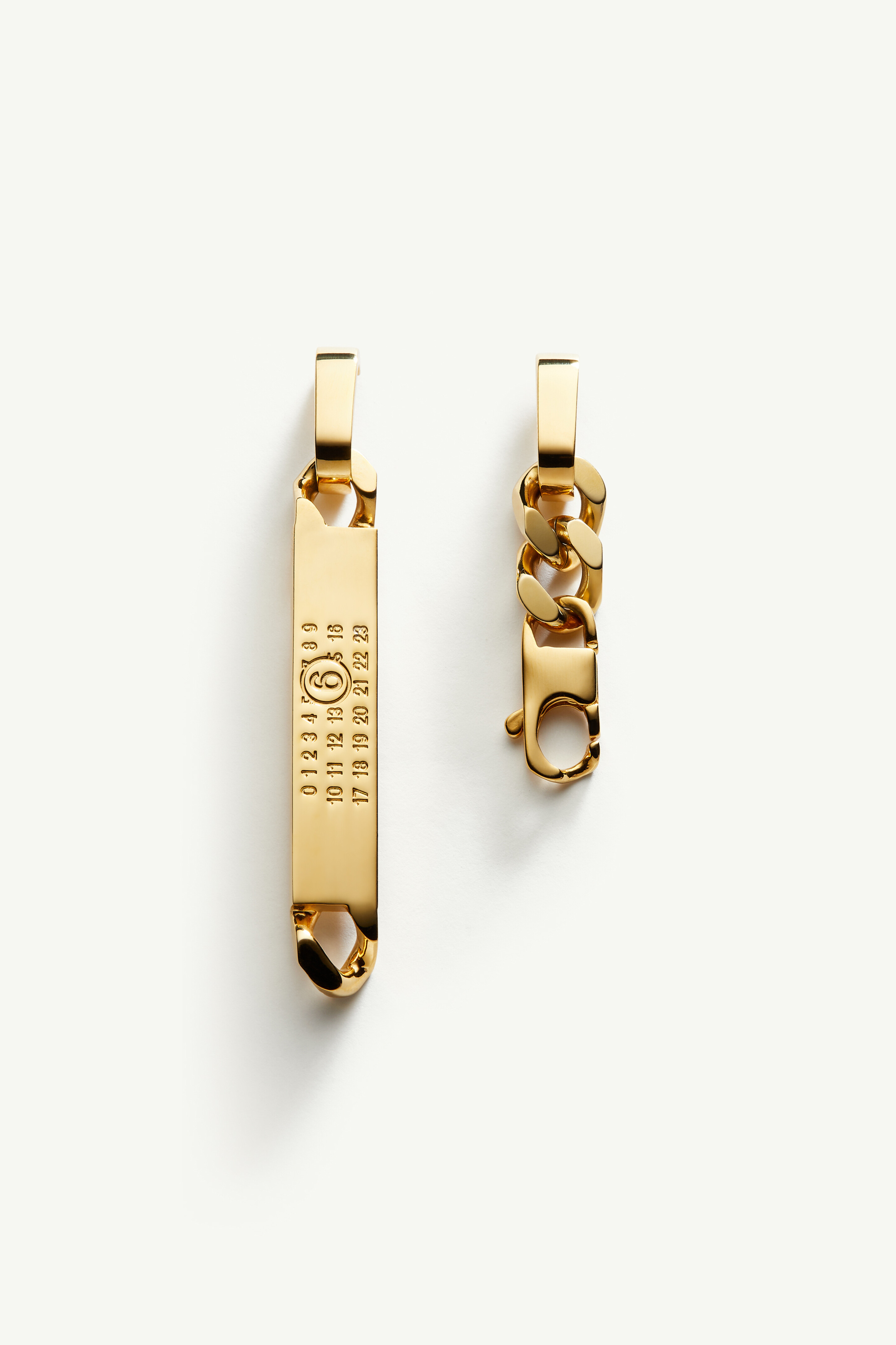 Set de pendants d'oreilles à chaîne pour femme | MM6 Or