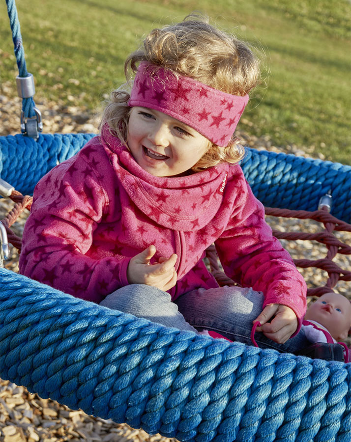 Fleece-Jacke STERNE in pink