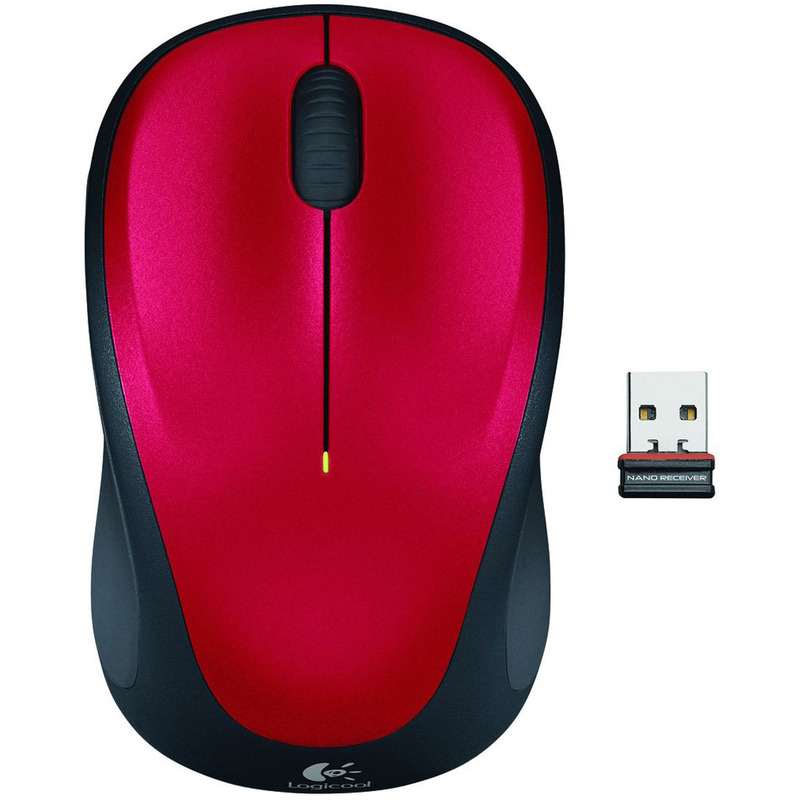 Logitech M235 kabellose Maus, rot