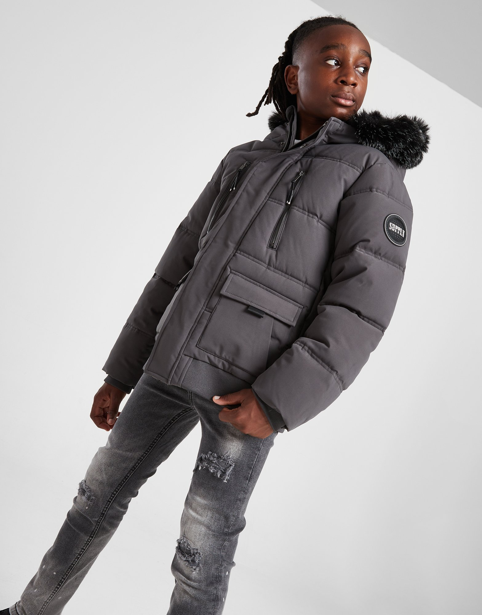 Supply & Demand Veste Parka Destruct Short Junior