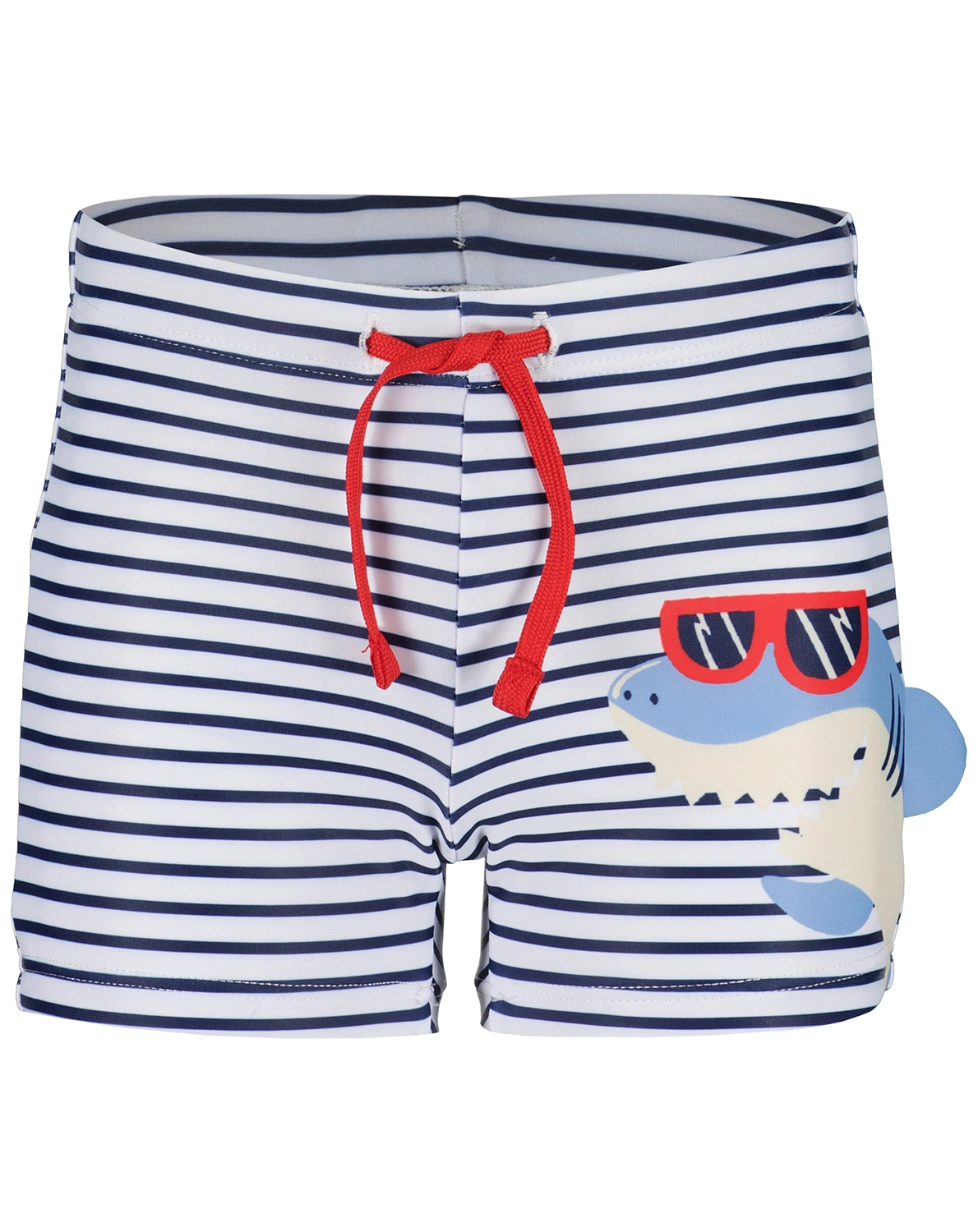 Badeshorts SHARK AND STRIPES in weiß/blau