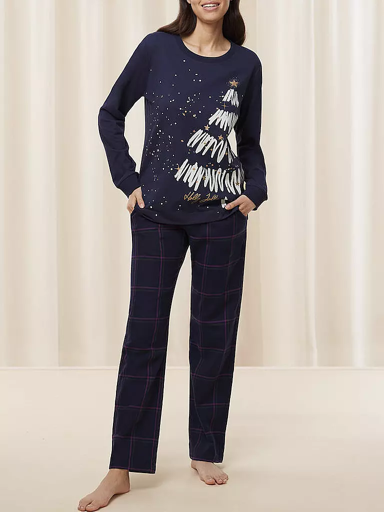 TRIUMPH Pyjama WINTER MOMENTS  dunkelblau