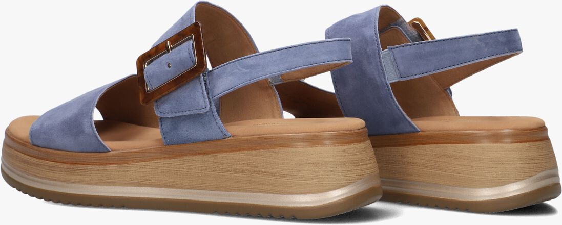 blauwe gabor platte sandalen 744