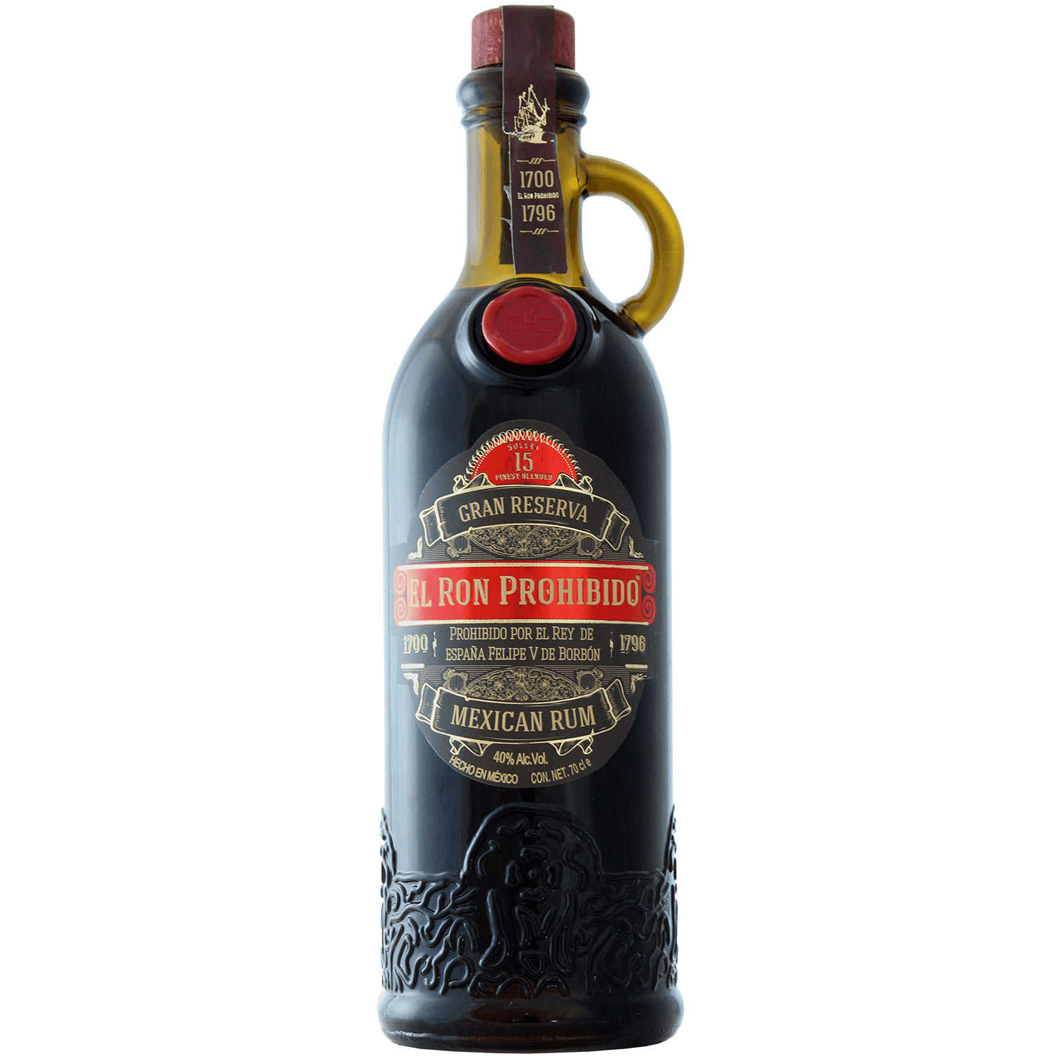 El Ron Prohibido grande réserve 15 ans - rhum du Mexique 40%