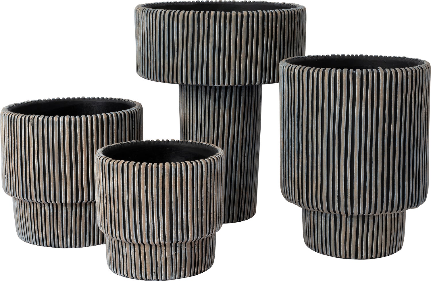 Intratuin bloempot Milan zwart D 22 H 28 cm
