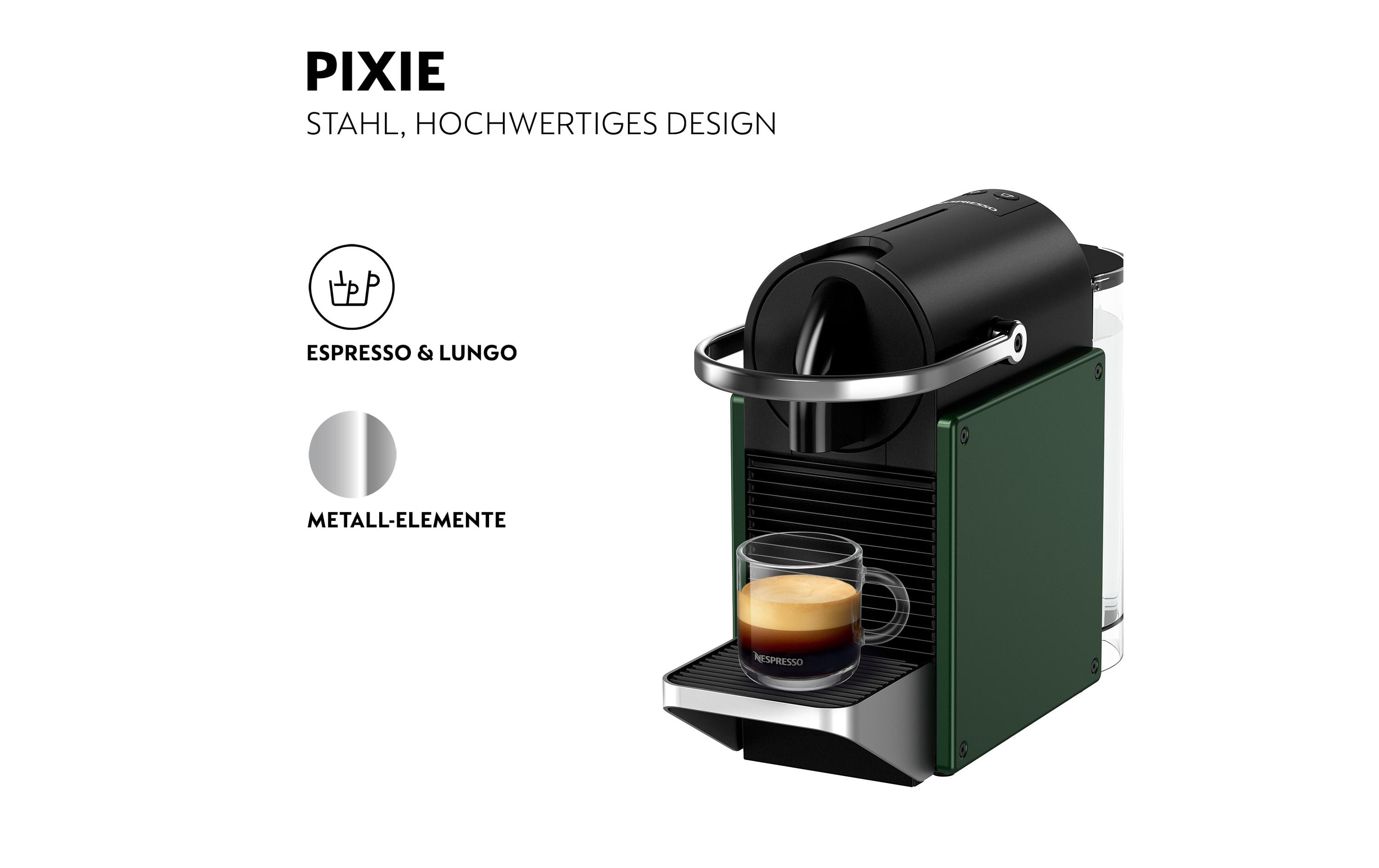 Kaffeemaschine Nespresso Pixie XN3063CH Dunkelgrün<br>Elegante Kapselmaschine