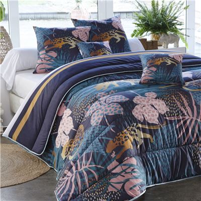Coussin double face motifs léopard/ rayures