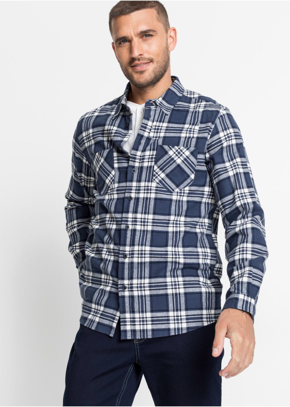 Chemise manches longues en flanelle