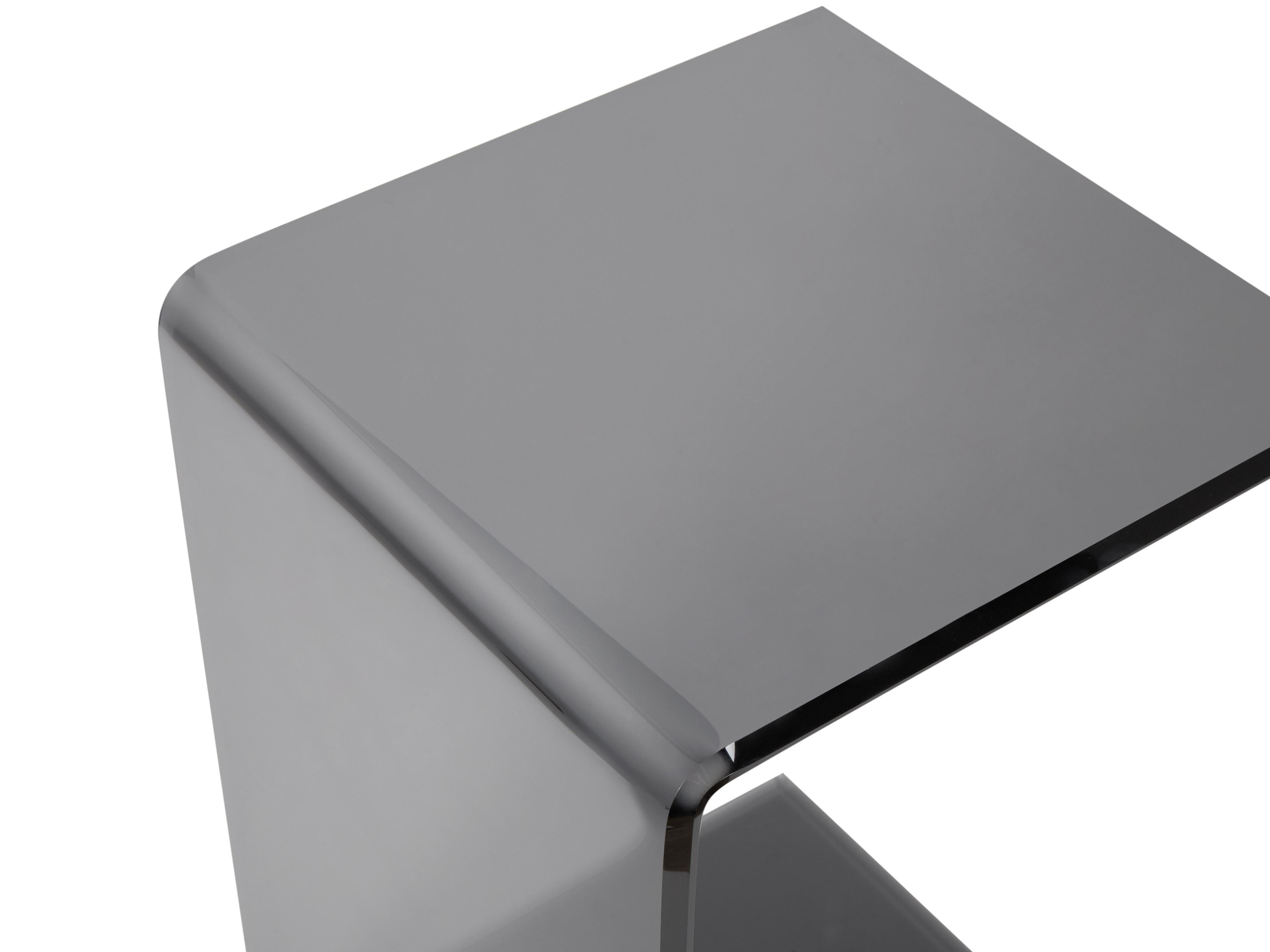 Bijzettafel LOURDES Veiligheidsglas Zwart