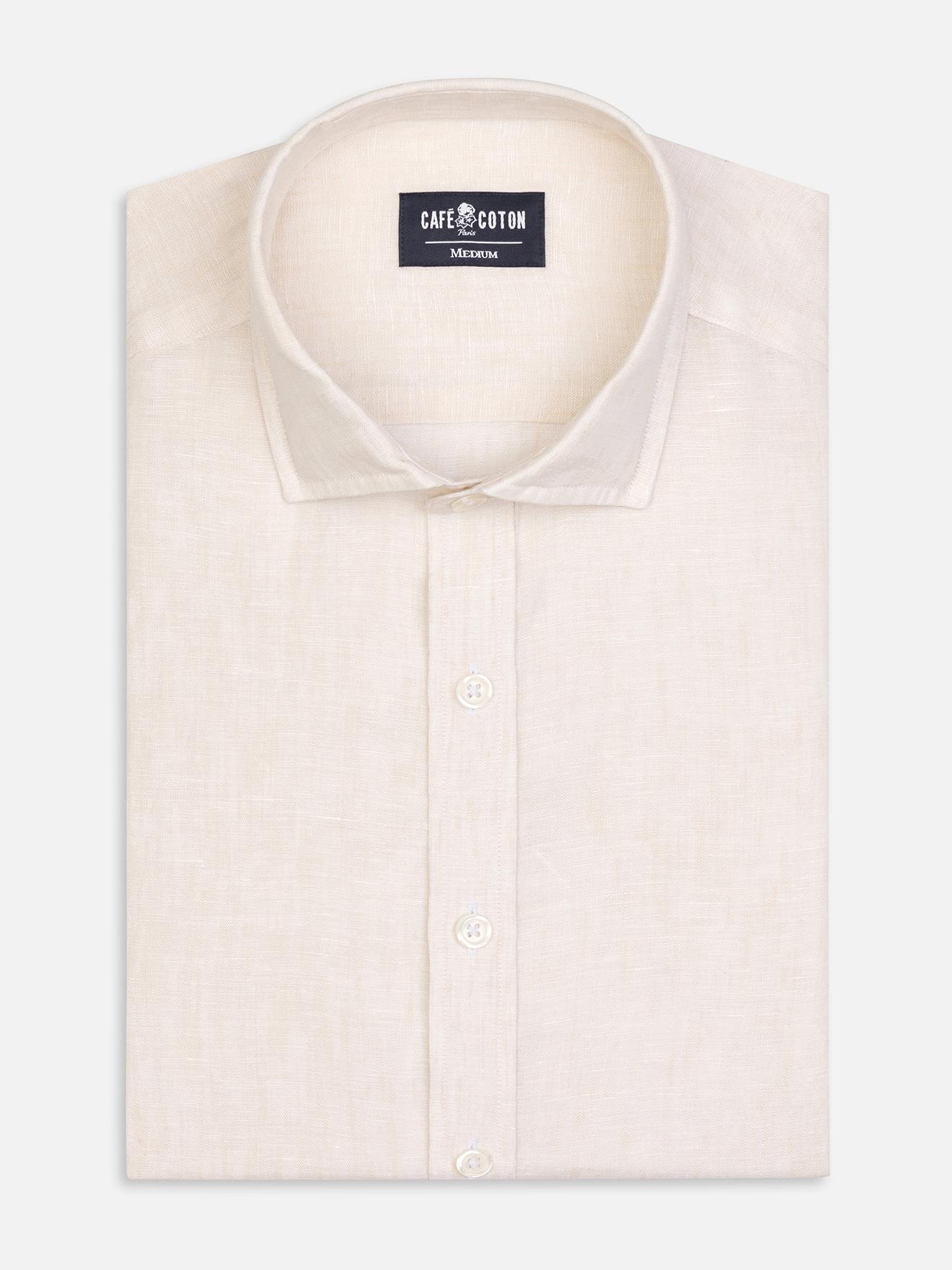Chemise Olaf en lin sable