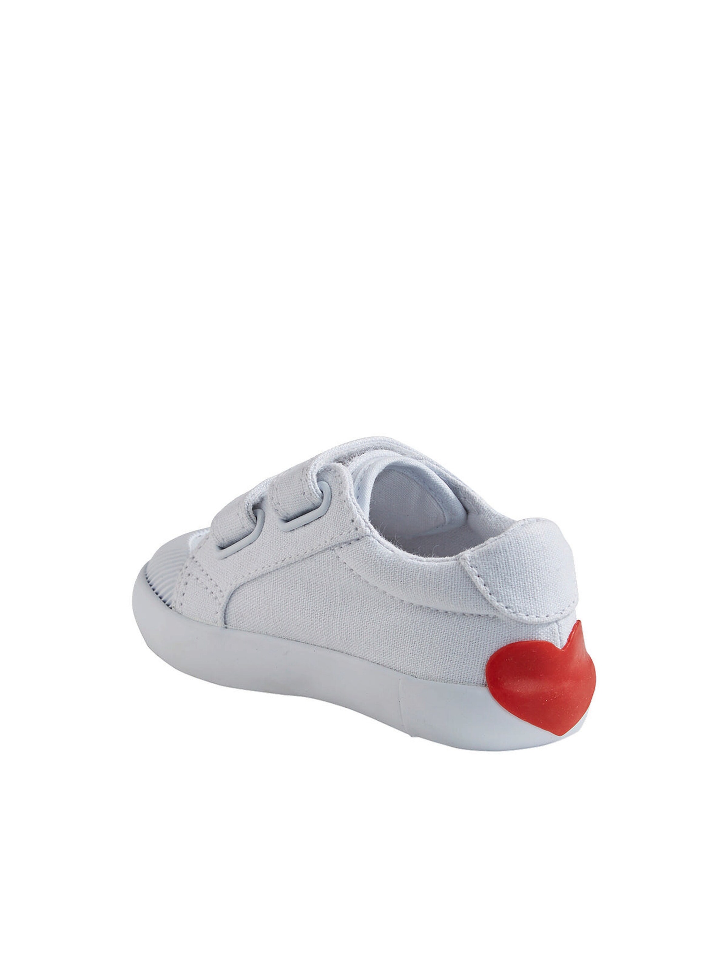 Vertbaudet Mädchen Baby Stoffschuhe, Klett weiß