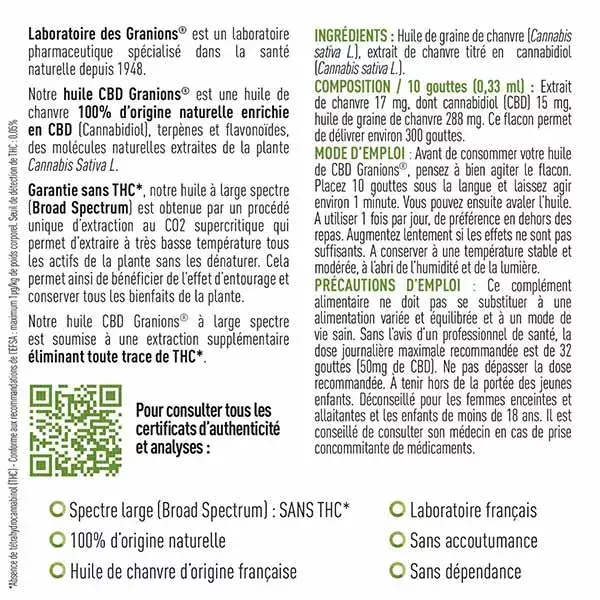 Óleo CBD Granions 5% 10ml