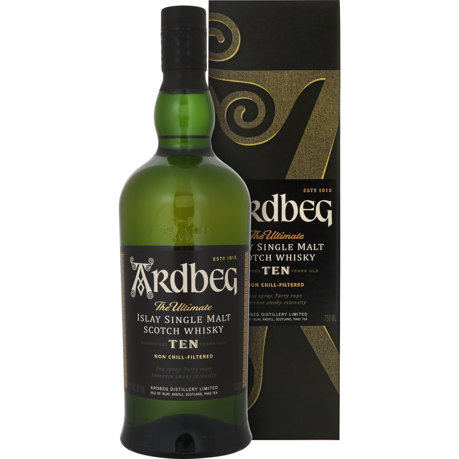 Ardbeg 10 Year Single Malt Whisky 75 cl