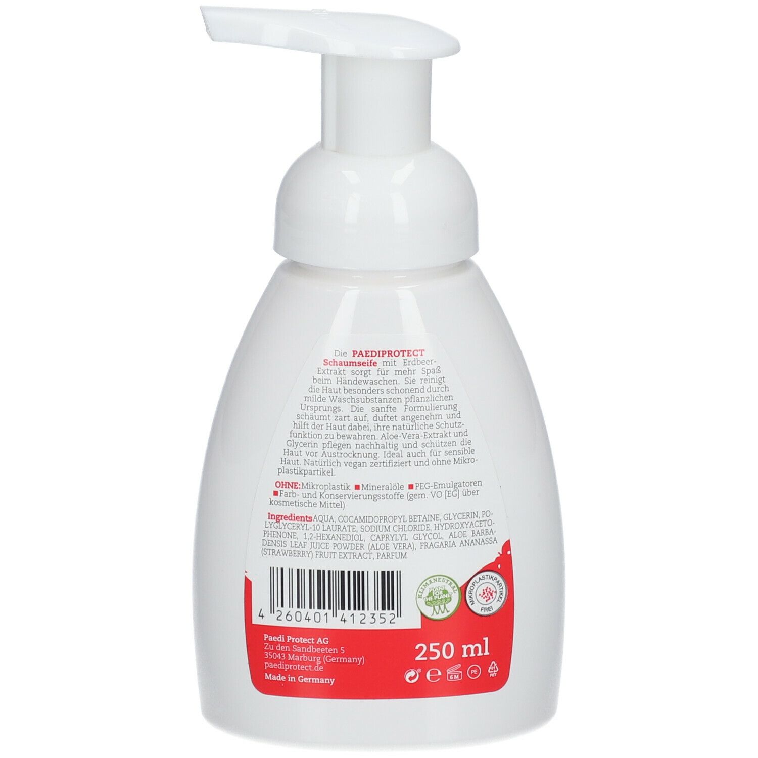 PAEDIPROTECT Schaumseife Erdbeere