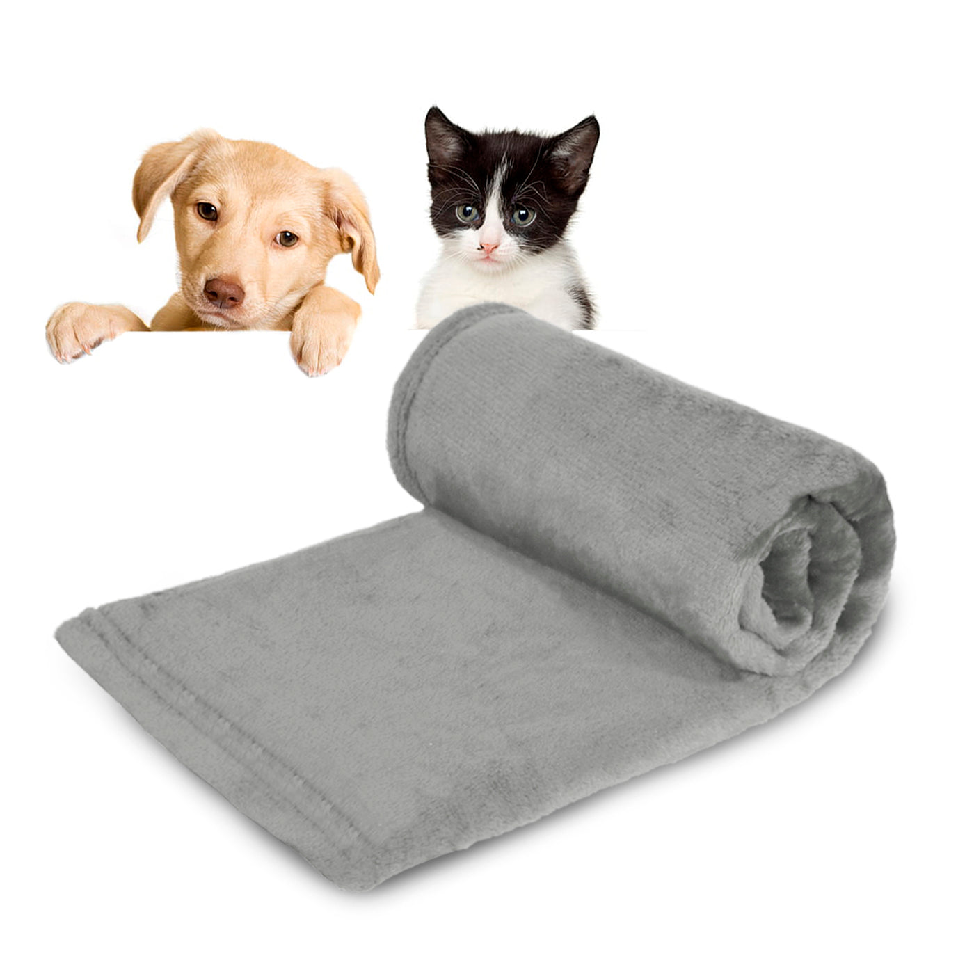 HOME MERCURY - Cobertor de veludo macio e durável para cães, gatos e outros animais de estimação, 75x100cm. (2, Stone, 75x100cm)