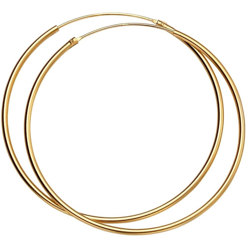 Boucle d'oreille anneau plaqué Or en argent 925/1000